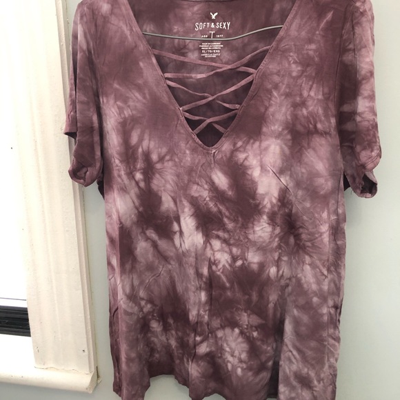 Amaerican Eagle soft & sexy strappy tie-dye T-shirt - Picture 1 of 1